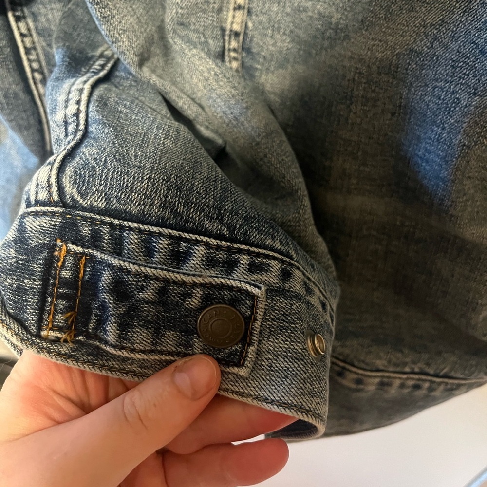 American Eagle Denim Sherpa Jacket - Picture 9 of 9